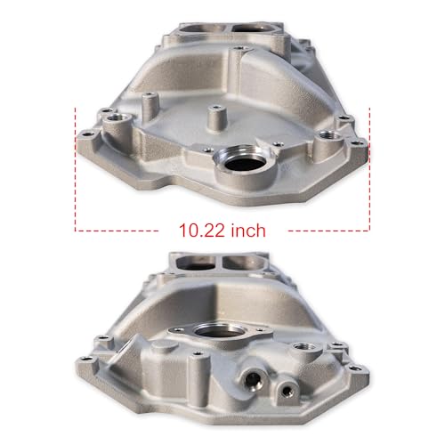 2716 52007 Dual Plane Vortec Intake Manifold for SBC 350 V8 - size: A-2007 Silver
