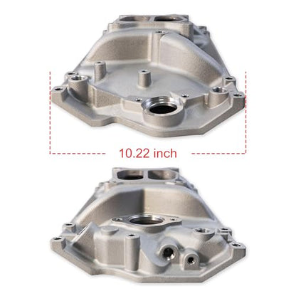 2716 52007 Dual Plane Vortec Intake Manifold for SBC 350 V8 - size: A-2007 Silver