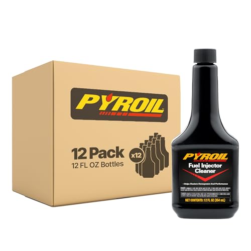 Pyroil Fuel Injector Cleaner, Cleans Deposits, Improves Engine Performance & Gas Efficiency, 12 Fl Oz (Pack of 12)