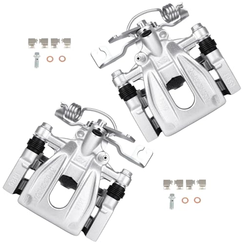cciyu Rear Left & Right Disc Brake Calipers w/Bracket 18B4946 18B4947 - size: Rear[18B4946+18B4947]