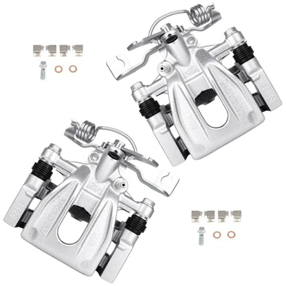 cciyu Rear Left & Right Disc Brake Calipers w/Bracket 18B4946 18B4947 - size: Rear[18B4946+18B4947]