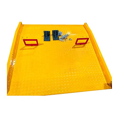 60'' x 60'' Steel Dock Boards with Handles & Side Curbs - 13,000lbs Loading Capacity - Height Differential up to 5" - Forklift Compatible Heavy Duty Cargo Dock Board - size: 60'' x 60''丨13000lbs
