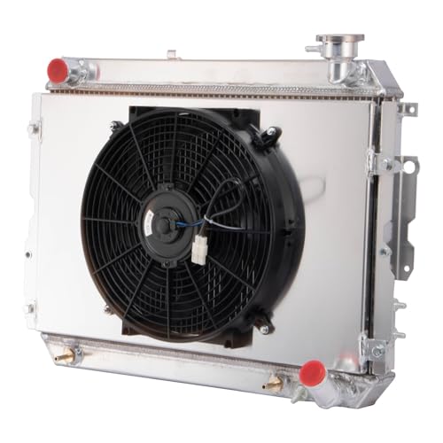 3 Row Aluminum Radiator Shroud+Fan for Toyota Landcruiser FJ60 FJ62 60 Series at 80-1990 Radiators