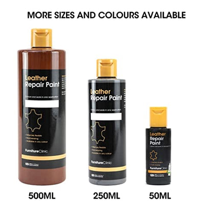 Furniture Clinic Leather Repair Paint, Color and Finish, Beige - color: Beige, size: 500ml / 17oz