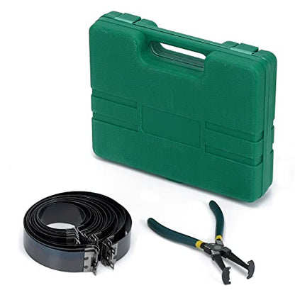 Hypertune Automotive Engine Piston Ring Compressor Tool Set For Car Truck Auto Engine Set with Pliers and 14 Bands (62-145mm/2.44-5.71in) Removal Tool Kit Repair Tools Kit