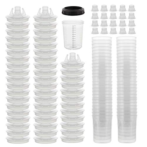 Master Paint System MPS Disposable Paint Spray Gun Cup Liners & Lid System - size: 6 Ounce Cup Kit