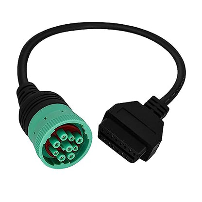 9 Pin to 16 Pin OBD2 Adapter Cable for Heavy Duty Trucks - style: J1939 9pin