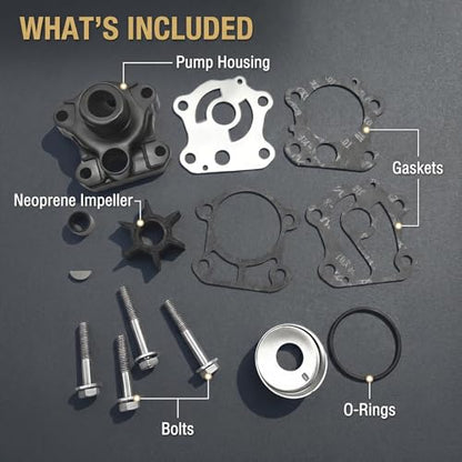 Water Pump Kit w/Housing 6H3-W0078-00 for Yamaha 50 60 70HP 2/4-Stroke - size: 18-3461