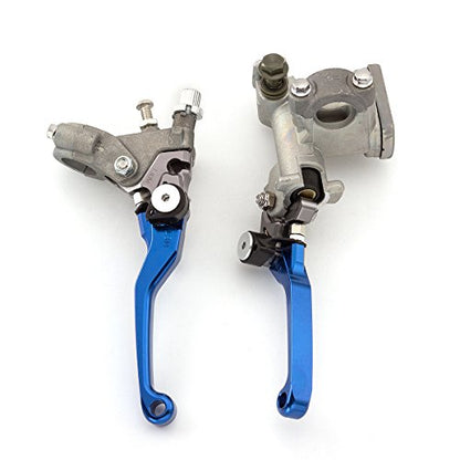 Dirt Bike Brake Master Cylinder Reservoir Cable Clutch Levers for YZ80/85 YZ125/250 YZ250F YZ426F/450F WR250F WR450F YZ65 YZ125X YZ250X YZ250FX YZ450FX TT250R XT250 TTR125 TTR230 - color: Blue