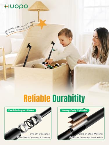 HUOPO 7.5 inch 95lb Gas Struts for Heavy Lid with Mounting Brackets, 2 Pack - style: 7.5" 95lb