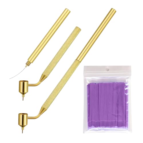 100PCS 0.5 mm Touch Up Paint Brushes, Fine Line Fluid Writer Paint Applicator Pen Disposable Micro Applicators, Detailing Fluid Writer Tool Kit for Rock Chips and Scratch Repair