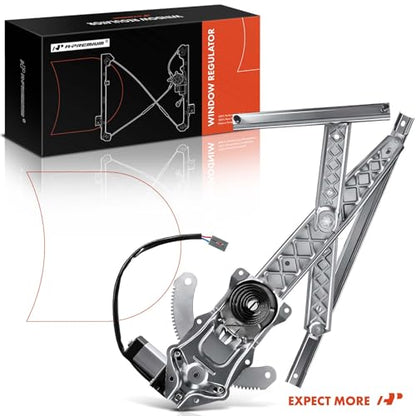 A-Premium Front Driver Side Power Window Regulator with Motor (2-Pin) - size: Front Driver Side