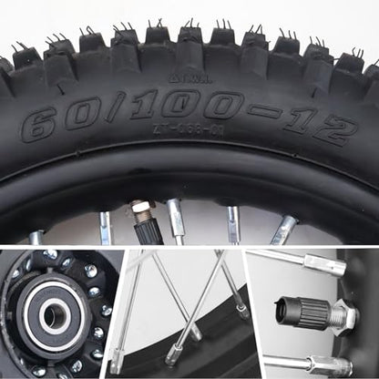 60/100-12 2.75-12 inch Mini Dirt Bike Front Wheel Assembly