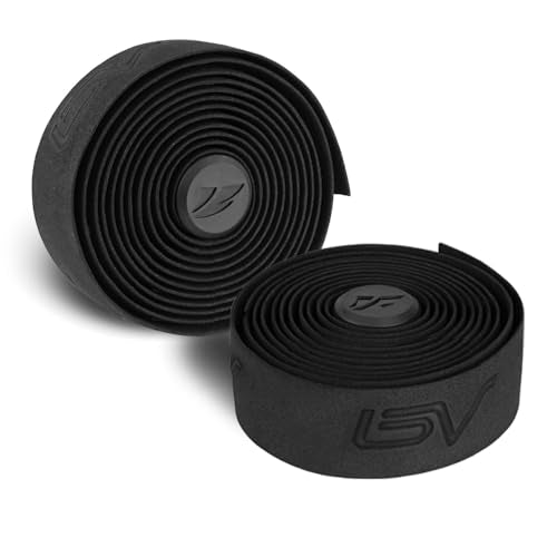 BV EVA Road Bike Handlebar Tapes, Bicycle Bar Tape, Cycling Handle Wraps – 2 Rolls - color: Black