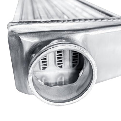 Universal Intercooler 27''x6.6''x2.7" Front Mount Intercooler 2.2'' Inlet and Outlet Aluminum Turbo Intercooler Direct Replacement for Any Turbo Charger system - size: 27''x6.6''x2.7" 2.2''