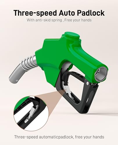1 Inch NPT Green Automatic Diesel Fuel Nozzle 2pack Gas Pump Handle - color: 2pack Green, size: 1'' NPT without Swivel
