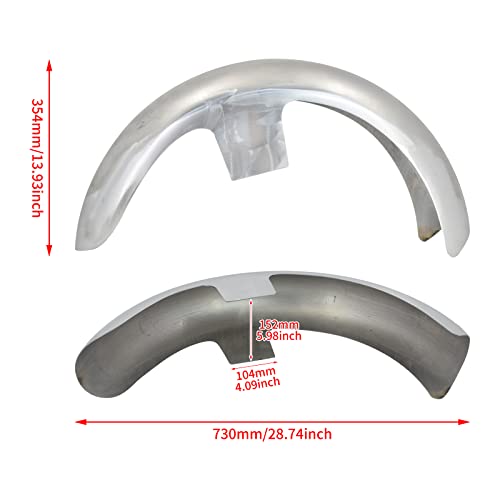 21 inch Front Fender Mudguards For 120 / R21 Tire Bagger Touring - size: For 21 inch 120 / R21 Wheel, style: Unpainted