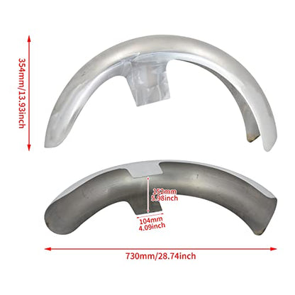 21 inch Front Fender Mudguards For 120 / R21 Tire Bagger Touring - size: For 21 inch 120 / R21 Wheel, style: Unpainted