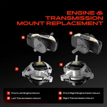 A-Premium Engine Motor Mount and Transmission Mount Kit, Set of 4
