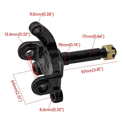 TDPRORear Axle Shaft Kit with 6" Front/Rear Wheels Tires Rims Brake Assembly and Chain & Sprocket Steering Knuckle Kit for Go Kart Quad Trike Drift Bikes