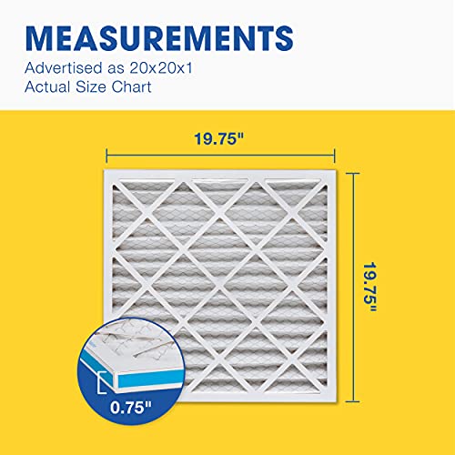 Aerostar Air Filter 20x20x1 MERV 8 AC Filter, HVAC, Furnace Filter, 4 Pack - style: 4 PACK