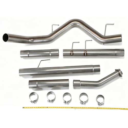 1 Set Stainless Steel Exhaust Pipes for Ford F150 2018-2020 3.0L 4" Powerstroke Diesel - size: for 2018-2020 F150