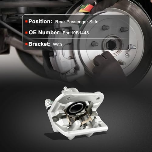 cciyu Rear Right Disc Brake Caliper Assembly With Bracket 19B1448 - size: Rear Right[19B1448]