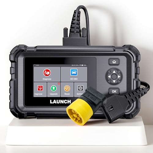 LAUNCH CRP PRO Heavy Duty Truck Diagnostic Scanner, Bi-Directional Full System Scan Tool for Semi Trucks & Diesel Engines, ECU Coding, 40+ Reset Services, Compatible with Cummins Caterpillar and More