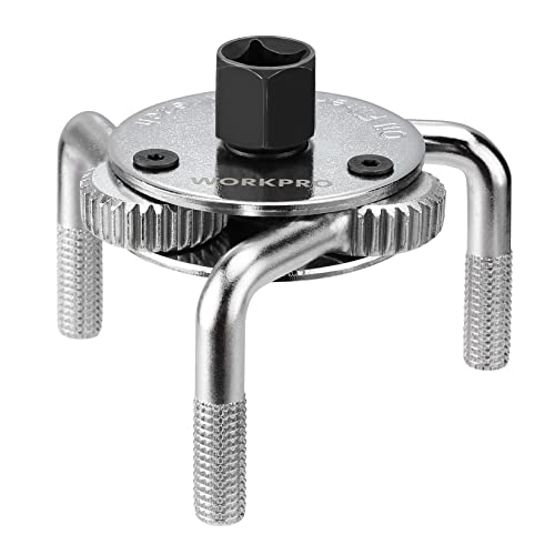 WORKPRO Adjustable Oil Filter Wrench, Universal 3"–5-1/2" (76–140mm) - color: Sliver