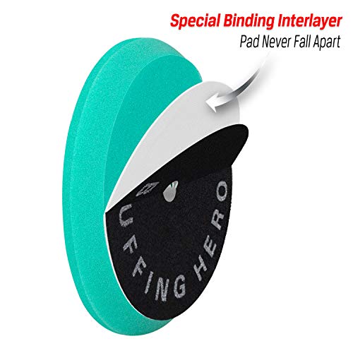 3pcs Polishing Pads for Orbital Sander, Orbital Buffing Pads Hook and Loop Foam Buffer Pad Set for Cutting, Compounding, Polishing and Waxing (6 inch) - size: 6 inch