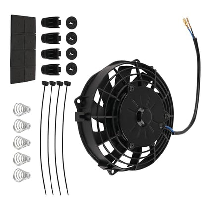 maXpeedingrods 7" inch Universal Electric Radiator Cooling Fan 12V 80W - size: 7 inch