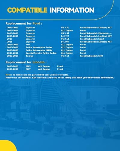 PHILTOP Front Brake Pads and Rotors for Ford Explorer 2013-2014 - size: Front Ventilated Drilled Rotors 54188+D1611