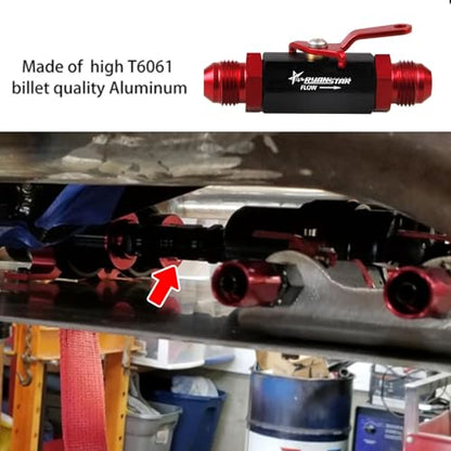 RYANSTAR AN8 Fuel Shut Off Valve 8AN Male Fitting Anodized Aluminum - color: AN8