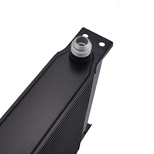 34 Row Black Aluminum 10AN Hose End Fittings Heavy Duty Towing Auto Engine Transmission Oil Cooler 12 Volt Electric Cooling Fan Kit