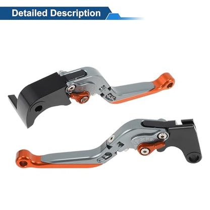 Brake Clutch Levers for Yamaha YZF-R7 2021-2025 Titanium Orange - color: Titanium Handle Orange End