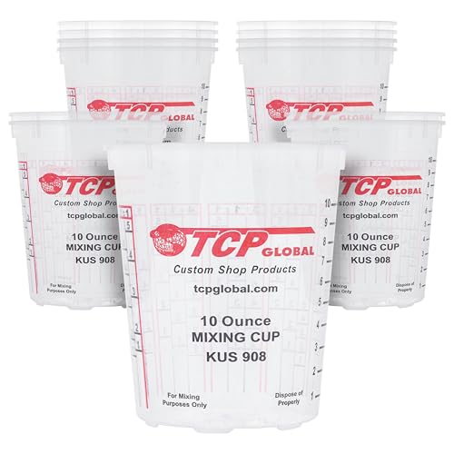 Custom Shop Paint Mixing Cups, 10-Ounce, 12 Pack, Plastic Measuring Cups - color: Cups - Pack of 12