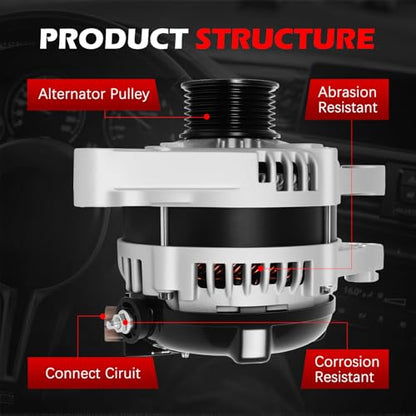 11138 Alternator 12V 100A Fits for Tacoma 2005-2015 V6 4.0L, Tundra 2006-2010, Alternator Replace OE 270600P030, 1042104230, 11138R, 2905206, AND0336 - size: 11138 | 100A