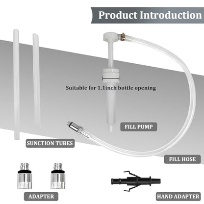 Car Fluid Transfer Pump, Vehicle Standard Quart Bottles Gear Lube Stroke with 3rd Hand Adapter, Automotive Transmission Fluid Pump, Universal for Automobile RV Truck