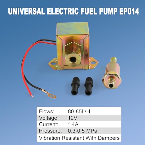 12V Universal Electric Fuel Pump EP014 For Metal Solid Diesel or Petro 4-6 PSI EP-014 (Pack of 2) - size: EP014 (4-6 PSI) (Pack of 2)