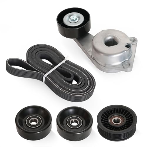 Belt Tensioner Serpentine Belt Idler Pulley Kit for Ford F150/F250 07-08 - size: for F150/F250/F350/Expedition 2007-2008