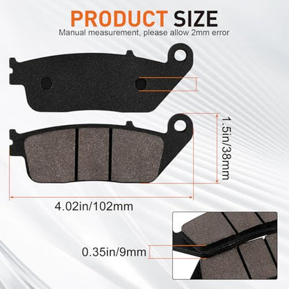 Front and Rear Brake Pads VTX 1300 for Honda Shadow 1100 Shadow Sabre 1100 Interstate 1300 Stateline 1300 VTX1300C VTX1300R VTX1300S