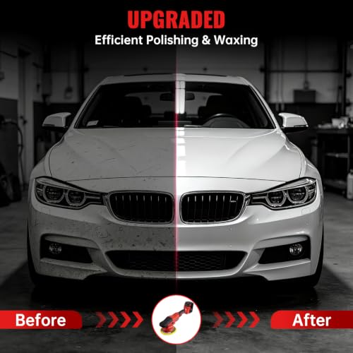Polisher for Car Detailing to 5500Rpm (Red, Upgraded Version) - color: Red, Upgraded Version