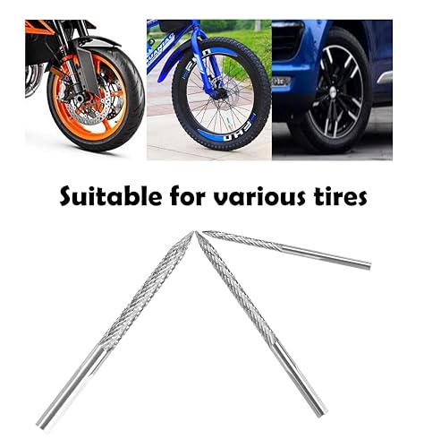 Tire Repair Drill Bits, 3-Piece Professional Kit with 1/8” 3/16” 1/4” Sizes, High-Speed Steel for Rubber Cleaning & Plug Installation（CB-M03H） - size: CB-M03H