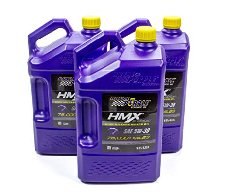 Royal Purple (11749-3PK) HMX SAE 5W-30 High-Mileage Synthetic Motor Oil - 5 Quart, (Case of 3)