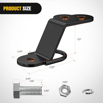 Nilight ATV UTV Three-Way Hitch Adapter Heavy Duty Lawn Mower Attachment | 3500lbs 3" Drop/Rise, Heavy Duty Universal ATV Hitch Attachments, Trailer Hitch Adapter - color: Three-Way Hitch