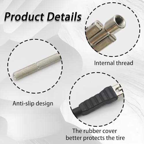 Tire Valve Stem Puller Tool, Valve Core Remover Tool, Silver - color: Silver