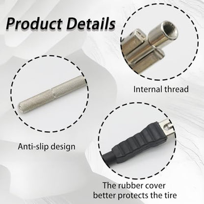 Tire Valve Stem Puller Tool, Valve Core Remover Tool, Silver - color: Silver