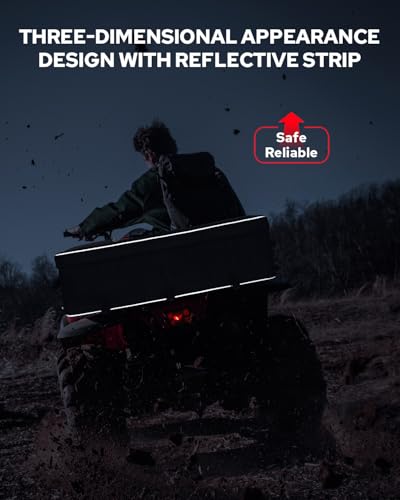 Benlari ATV Storage Bag 61L Waterproof 4 Wheeler Cargo Bag Widened Thickened Removable Cushion ATV Rear Seat Gear Bag for Passenger Compatible with Polaris Sportsman Scrambler FourTrax Outlander