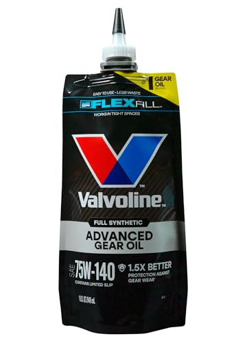 Valvoline Flexfill SAE 75W-140 Full Synthetic Gear Oil 1 QT, Case of 4 - size: 75W-140, style: Advanced