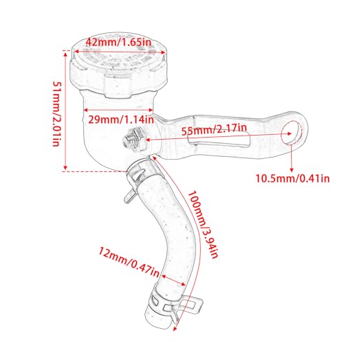 Universal Brake Clutch Master Cylinder Oil Fluid Tank Reservoir - size: Style 1